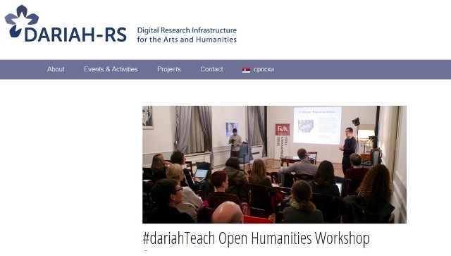 Dariah Teach Open Humanities Workshop, Belgrade-image
